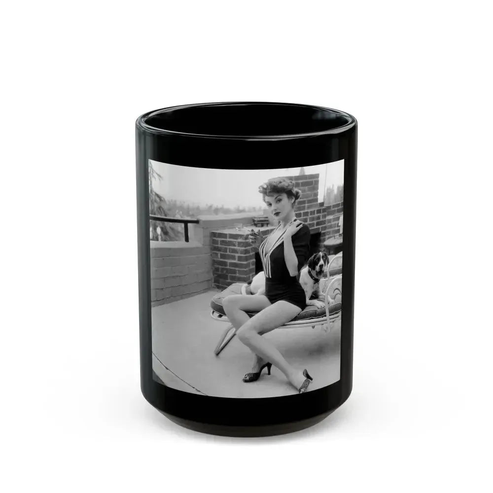 Allison Hayes #190 (Vintage Female Icon) Black Coffee Mug 15oz - Go Mug Yourself
