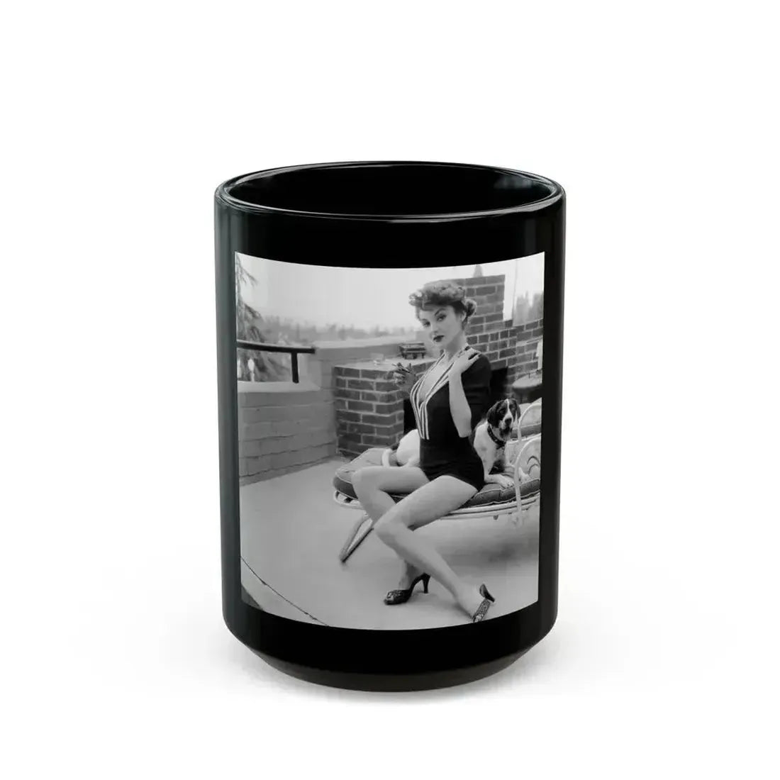 Allison Hayes #190 (Vintage Female Icon) Black Coffee Mug 15oz - Go Mug Yourself