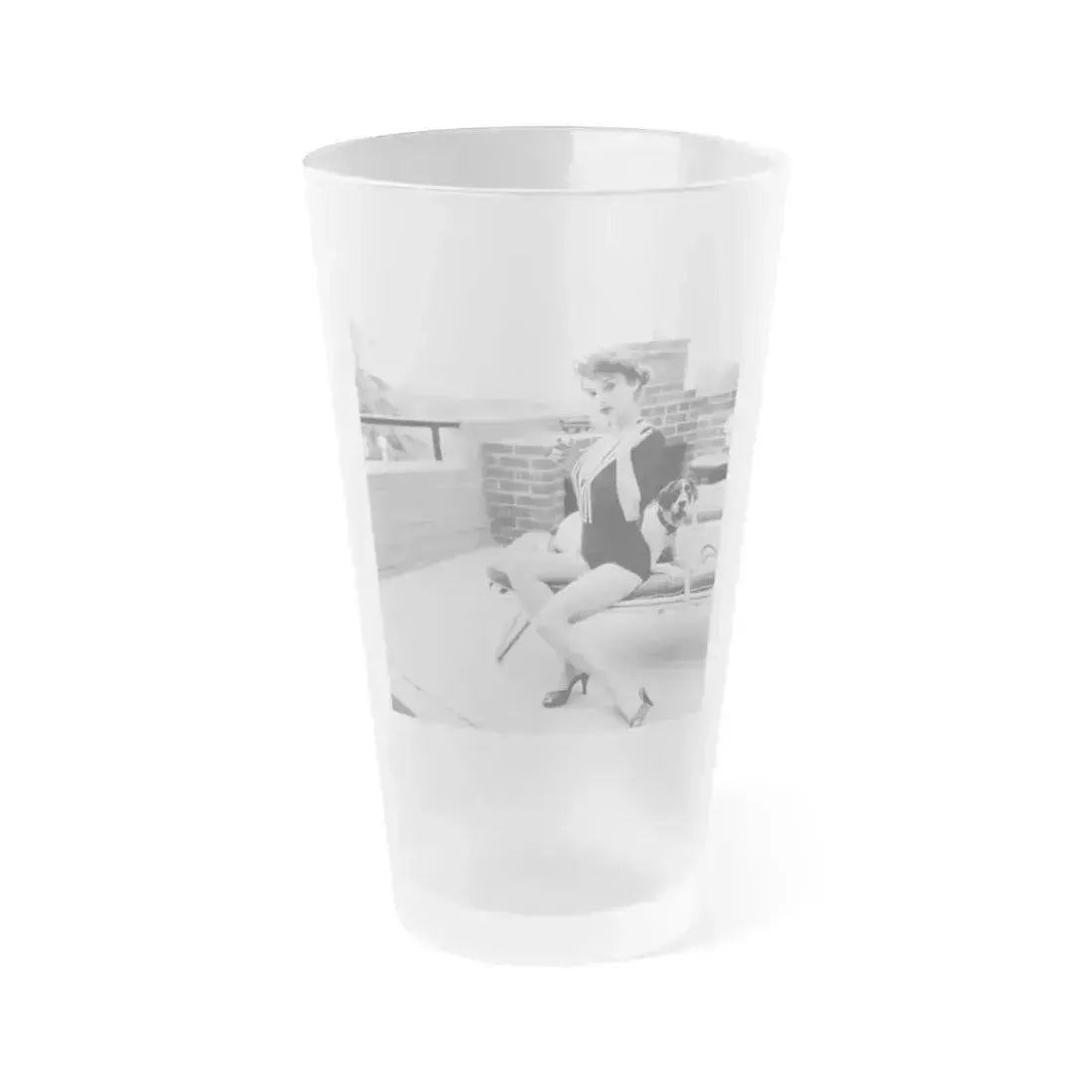 Allison Hayes #190 (Vintage Female Icon) Frosted Pint Glass 16oz 16oz Frosted - Go Mug Yourself