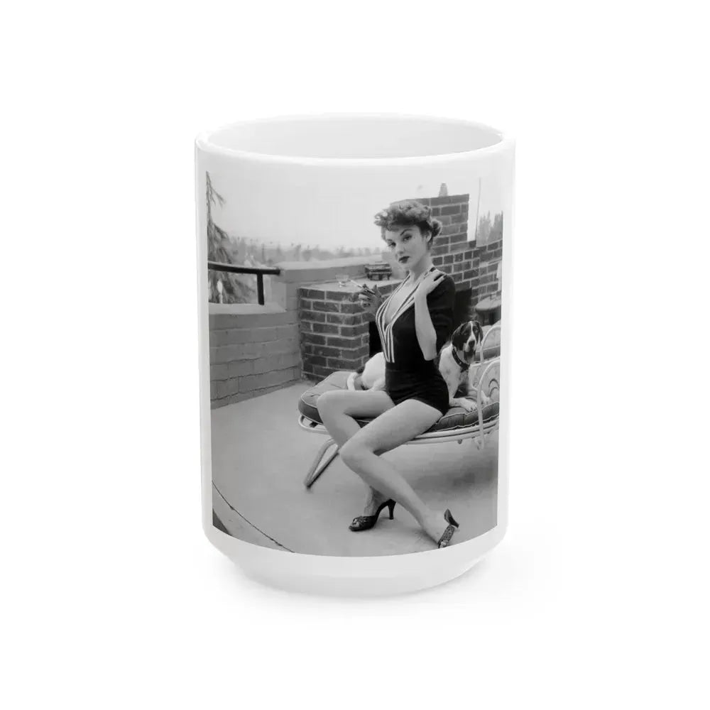 Allison Hayes #190 (Vintage Female Icon) White Coffee Mug 15oz - Go Mug Yourself