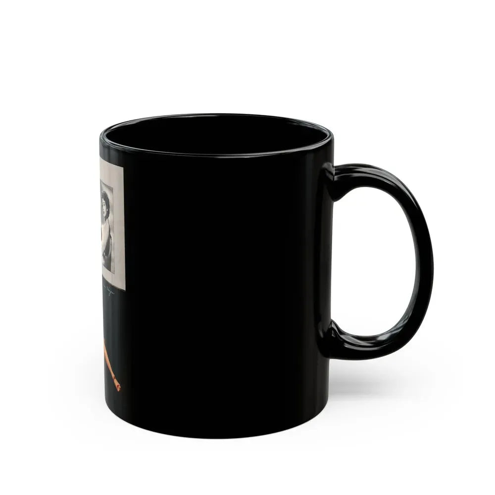 Allison Hayes #191 - Modern Screen Pin-Ups Mag. Issue #1 (Vintage Female Icon) Black Coffee Mug - Go Mug Yourself