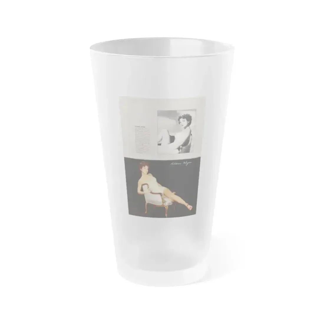 Allison Hayes #191 - Modern Screen Pin-Ups Mag. Issue #1 (Vintage Female Icon) Frosted Pint Glass 16oz 16oz Frosted - Go Mug Yourself