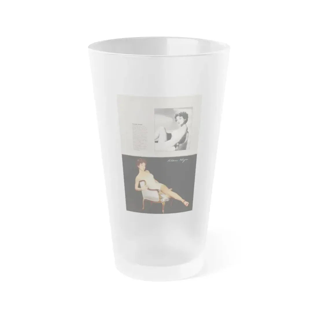 Allison Hayes #191 - Modern Screen Pin-Ups Mag. Issue #1 (Vintage Female Icon) Frosted Pint Glass 16oz 16oz Frosted - Go Mug Yourself
