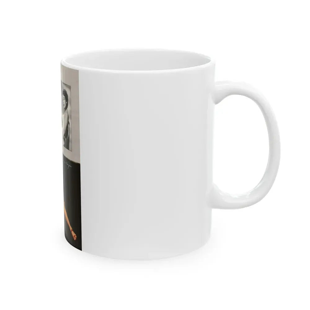 Allison Hayes #191 - Modern Screen Pin-Ups Mag. Issue #1 (Vintage Female Icon) White Coffee Mug - Go Mug Yourself