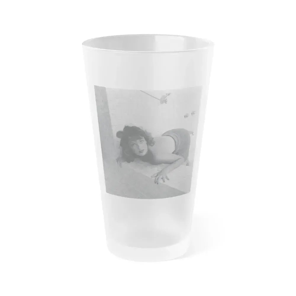 Allison Hayes #203 (Vintage Female Icon) Frosted Pint Glass 16oz 16oz Frosted - Go Mug Yourself