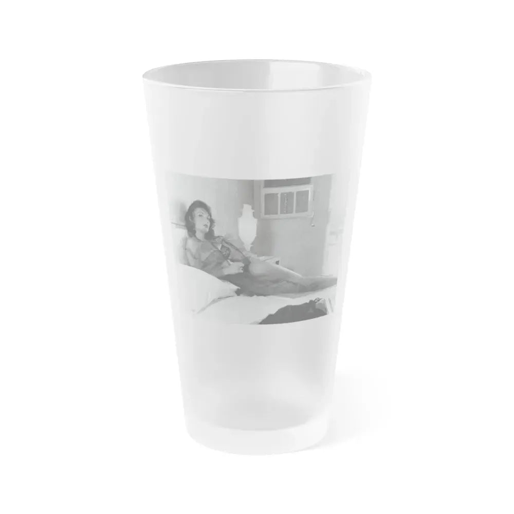 Allison Hayes #206 - Pages 8 with 1 B&W Photo & Article from Femmes Fatales Of The 1950's 1 (Vintage Female Icon) Frosted Pint Glass 16oz 16oz Frosted - Go Mug Yourself