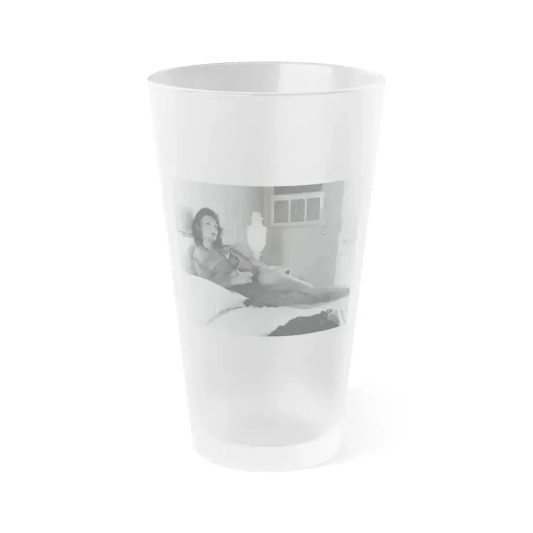 Allison Hayes #206 - Pages 8 with 1 B&W Photo & Article from Femmes Fatales Of The 1950's 1 (Vintage Female Icon) Frosted Pint Glass 16oz 16oz Frosted - Go Mug Yourself