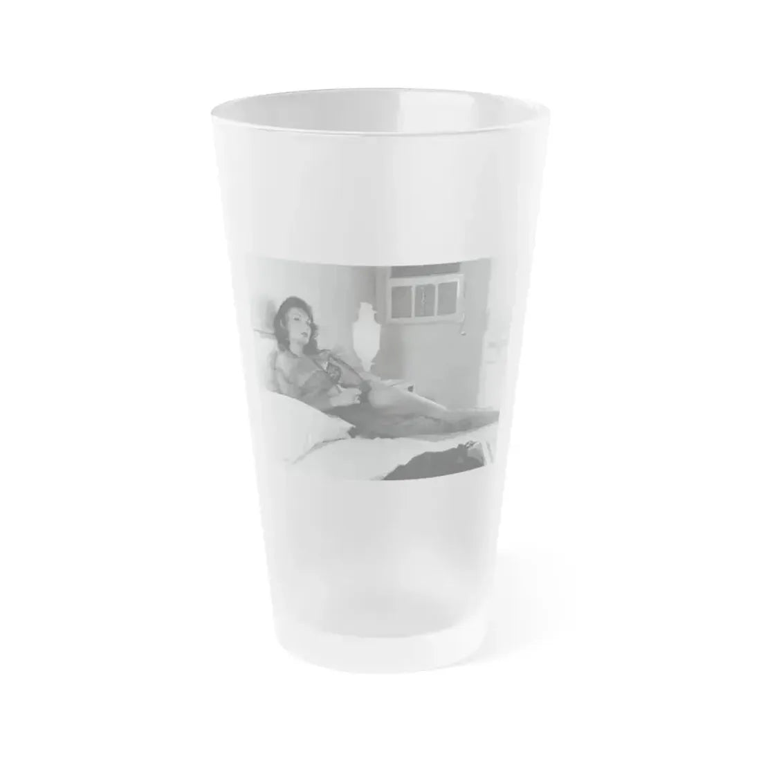 Allison Hayes #206 - Pages 8 with 1 B&W Photo & Article from Femmes Fatales Of The 1950's 1 (Vintage Female Icon) Frosted Pint Glass 16oz 16oz Frosted - Go Mug Yourself
