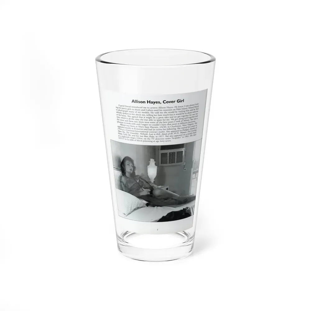 Allison Hayes #206 - Pages 8 with 1 B&W Photo & Article from Femmes Fatales Of The 1950's (Vintage Female Icon) Pint Glass 16oz 16oz - Go Mug Yourself