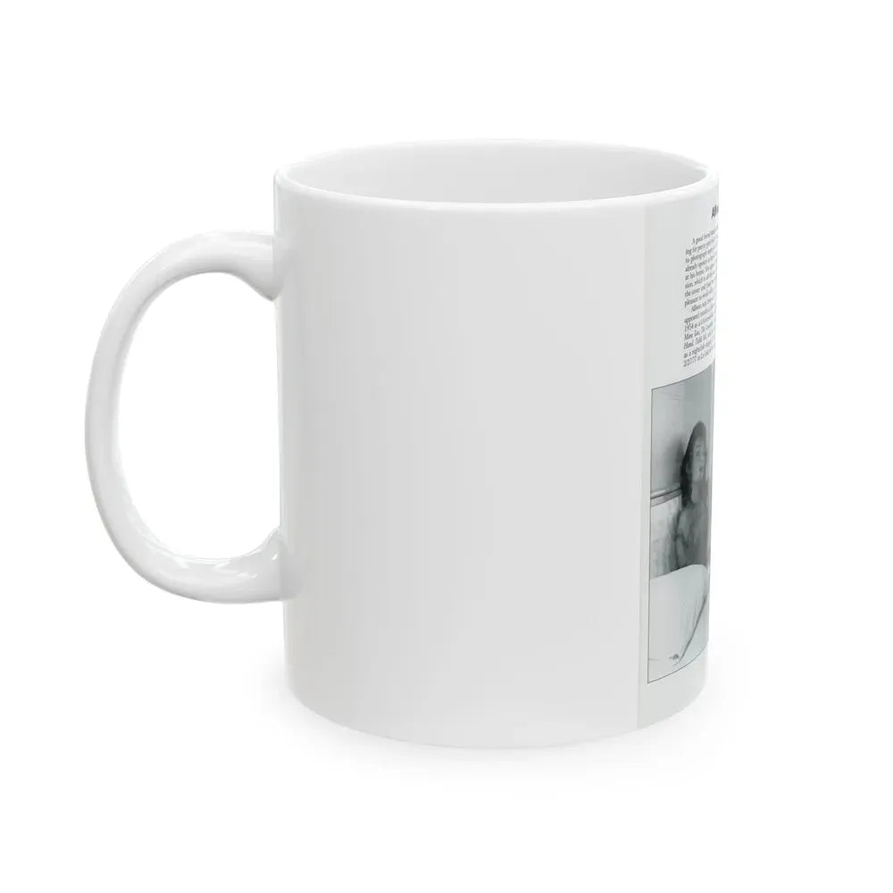 Allison Hayes #206 - Pages 8 with 1 B&W Photo & Article from Femmes Fatales Of The 1950's (Vintage Female Icon) White Coffee Mug - Go Mug Yourself