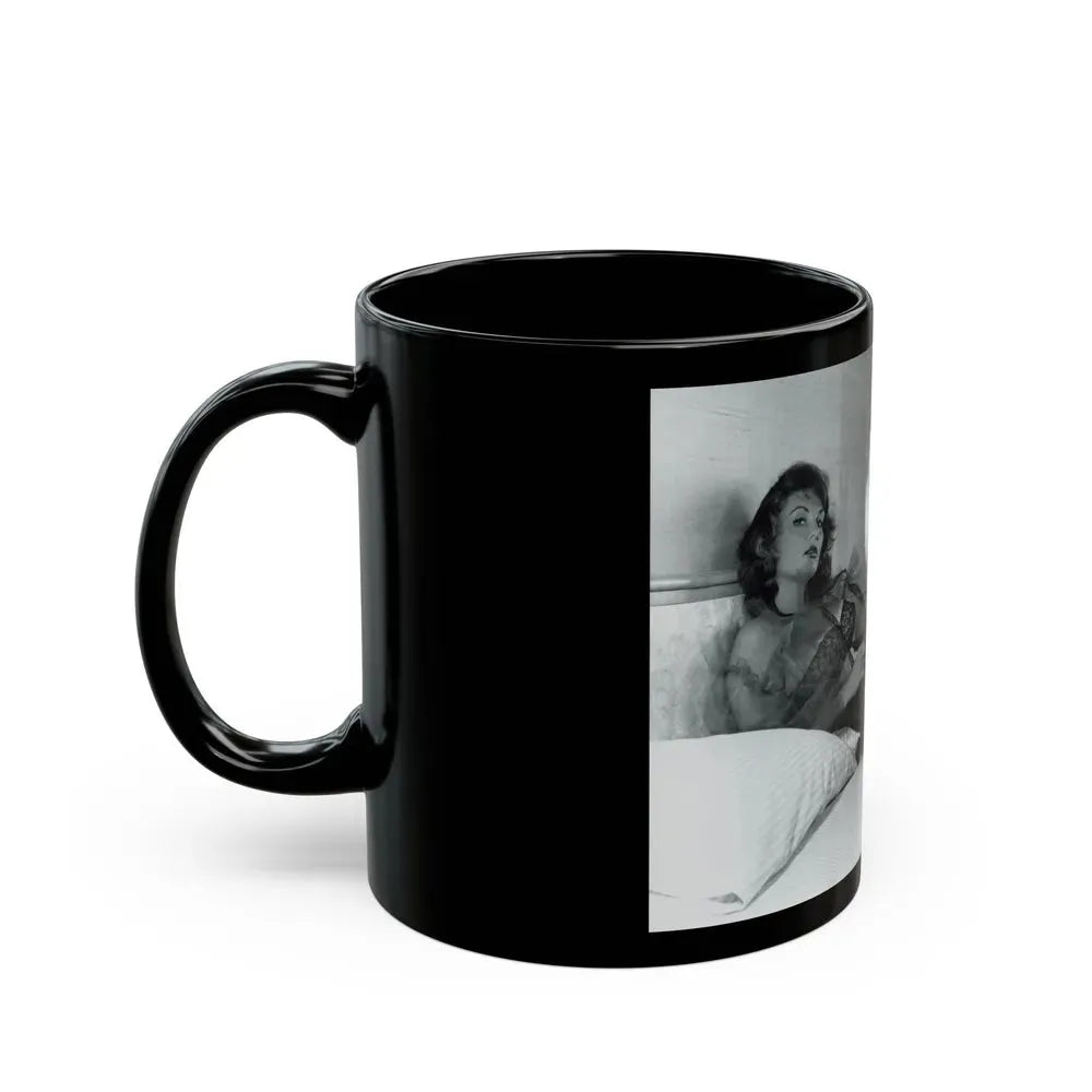 Allison Hayes #206 - Pages 8 with 1 B&W Photo & Article from Femmes Fatales Of The 1950's_1 (Vintage Female Icon) Black Coffee Mug - Go Mug Yourself