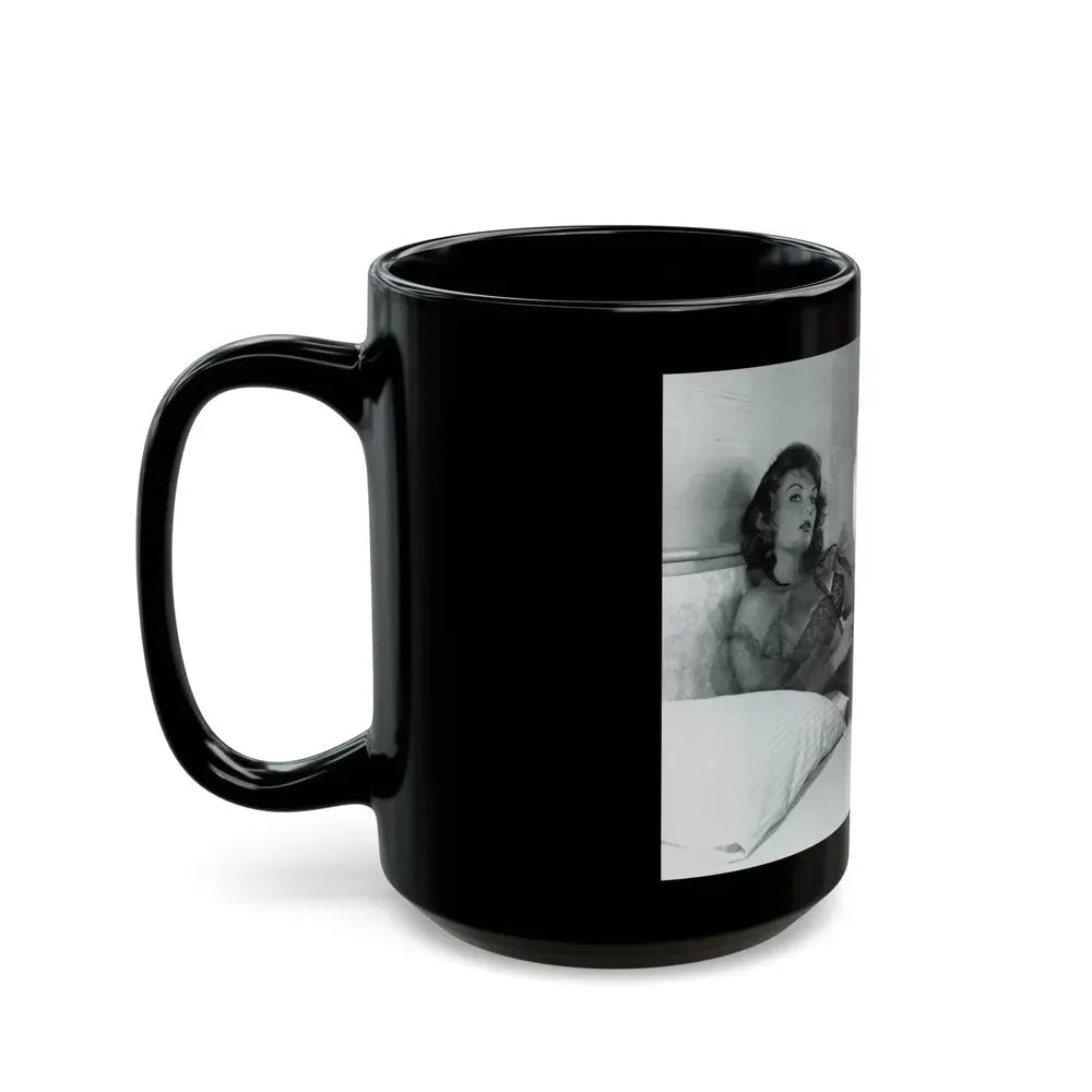 Allison Hayes #206 - Pages 8 with 1 B&W Photo & Article from Femmes Fatales Of The 1950's_1 (Vintage Female Icon) Black Coffee Mug - Go Mug Yourself