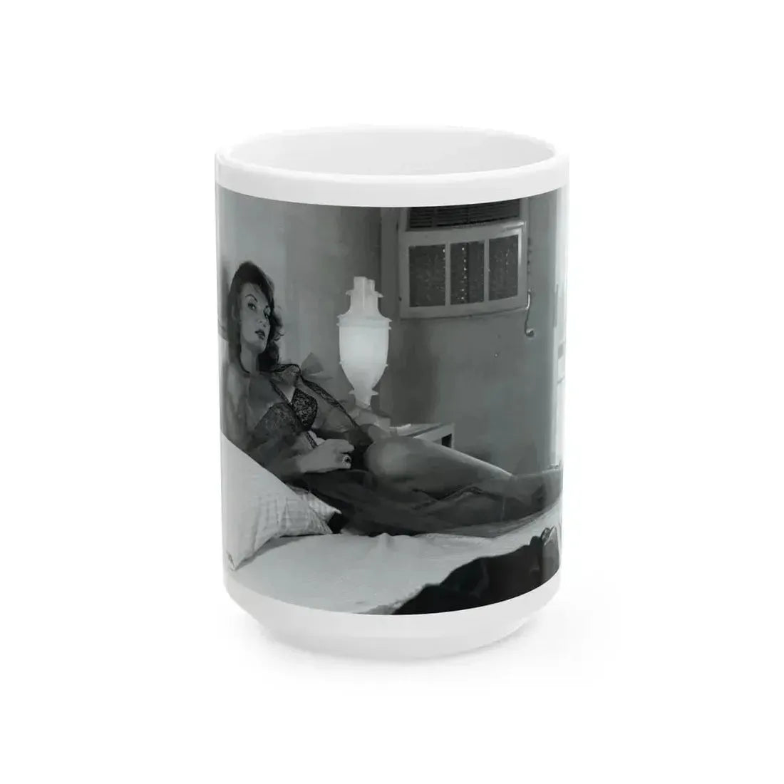 Allison Hayes #206 - Pages 8 with 1 B&W Photo & Article from Femmes Fatales Of The 1950's_1 (Vintage Female Icon) White Coffee Mug 15oz - Go Mug Yourself