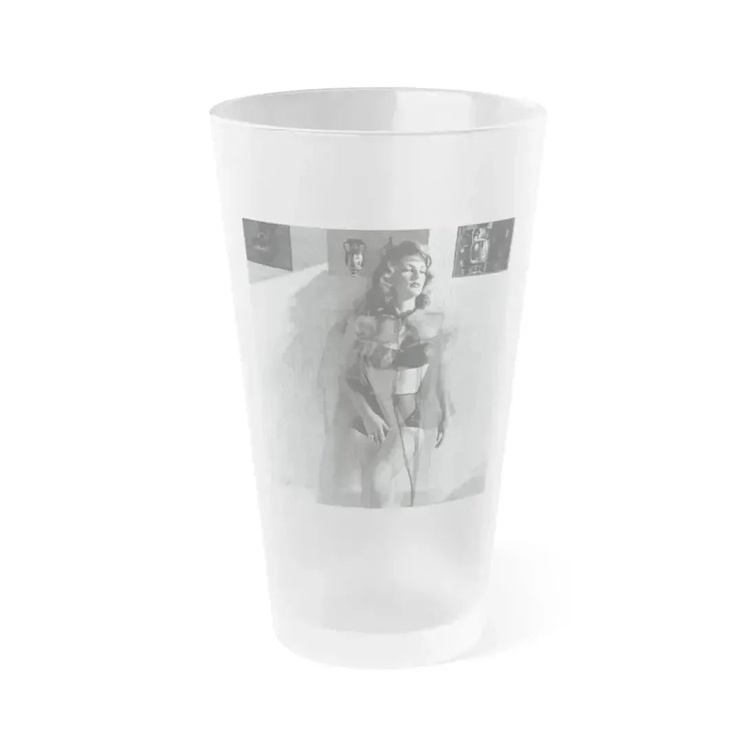 Allison Hayes #207 - Pages 9 with 1 B&W Photo from Femmes Fatales Of The 1950's (Vintage Female Icon) Frosted Pint Glass 16oz 16oz Frosted - Go Mug Yourself