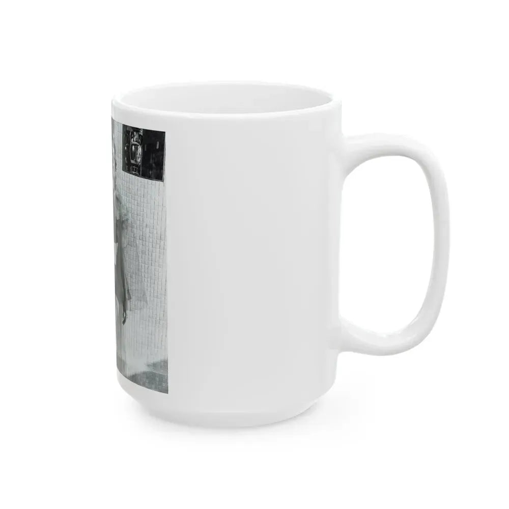 Allison Hayes #207 - Pages 9 with 1 B&W Photo from Femmes Fatales Of The 1950's (Vintage Female Icon) White Coffee Mug - Go Mug Yourself