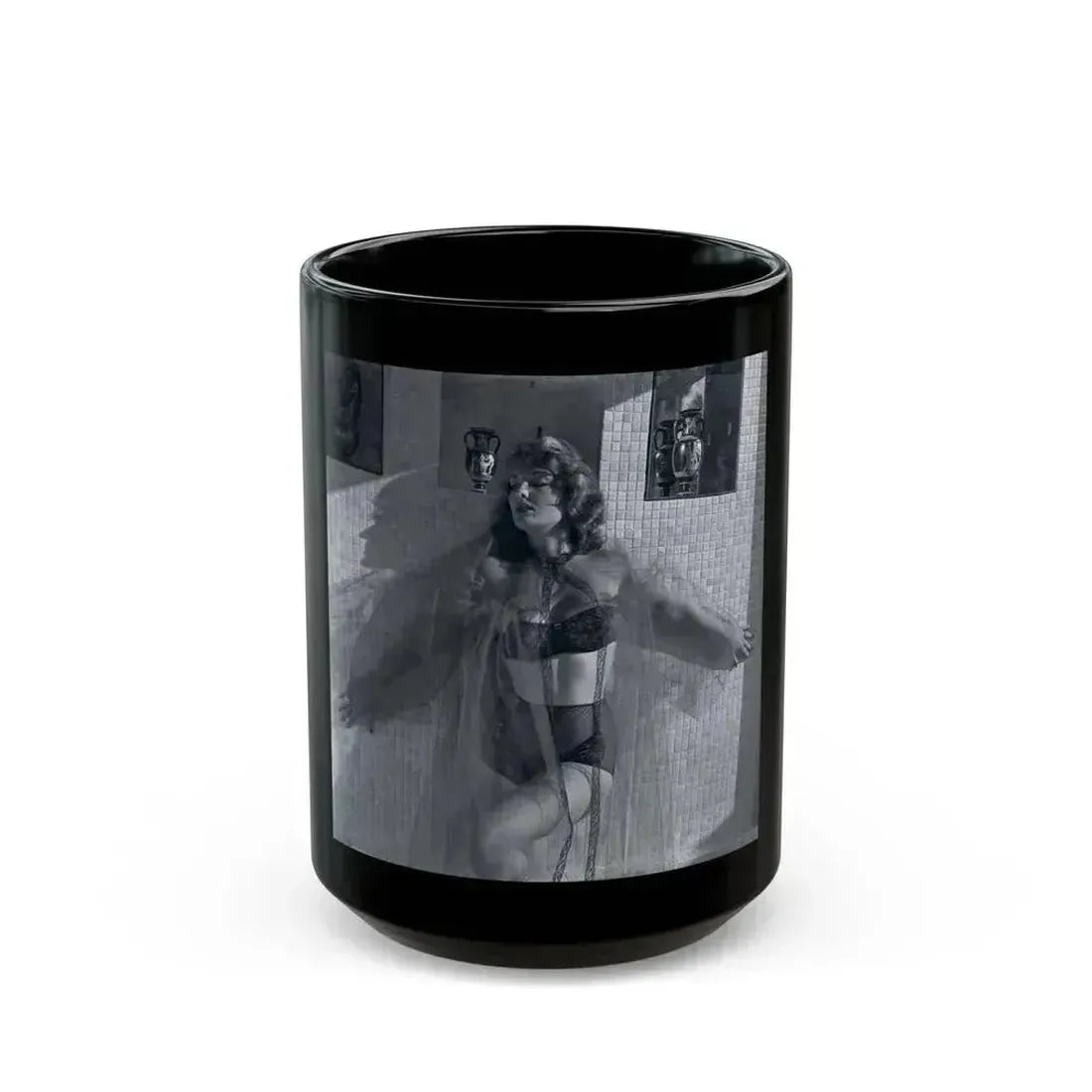 Allison Hayes #208 (Vintage Female Icon) Black Coffee Mug 15oz - Go Mug Yourself