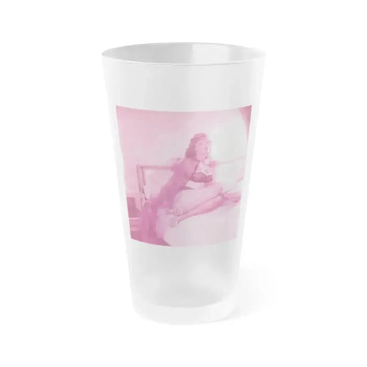 Allison Hayes #219 1 (Vintage Female Icon) Frosted Pint Glass 16oz 16oz Frosted - Go Mug Yourself