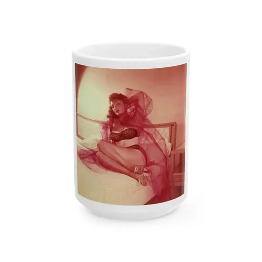 Allison Hayes #222 (Vintage Female Icon) White Coffee Mug 15oz - Go Mug Yourself