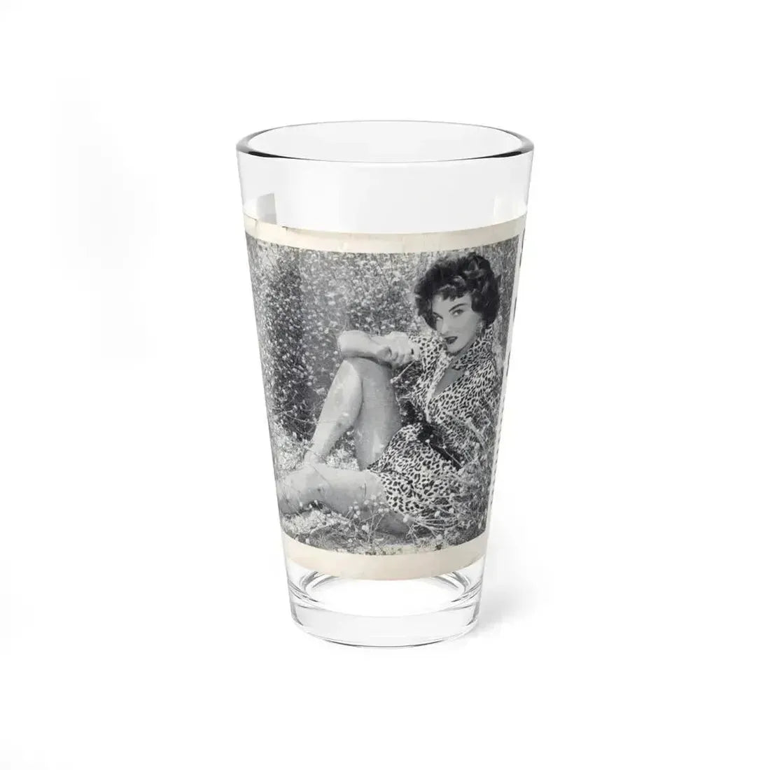 Allison Hayes #225 - Pages & Pages 1 & 2 of 2 with, Allison 1 Full Body B&W Glamour Photo from SPOT ON April '54 Pocket Magazine (Vintage Female Icon) Pint Glass 16oz 16oz - Go Mug Yourself