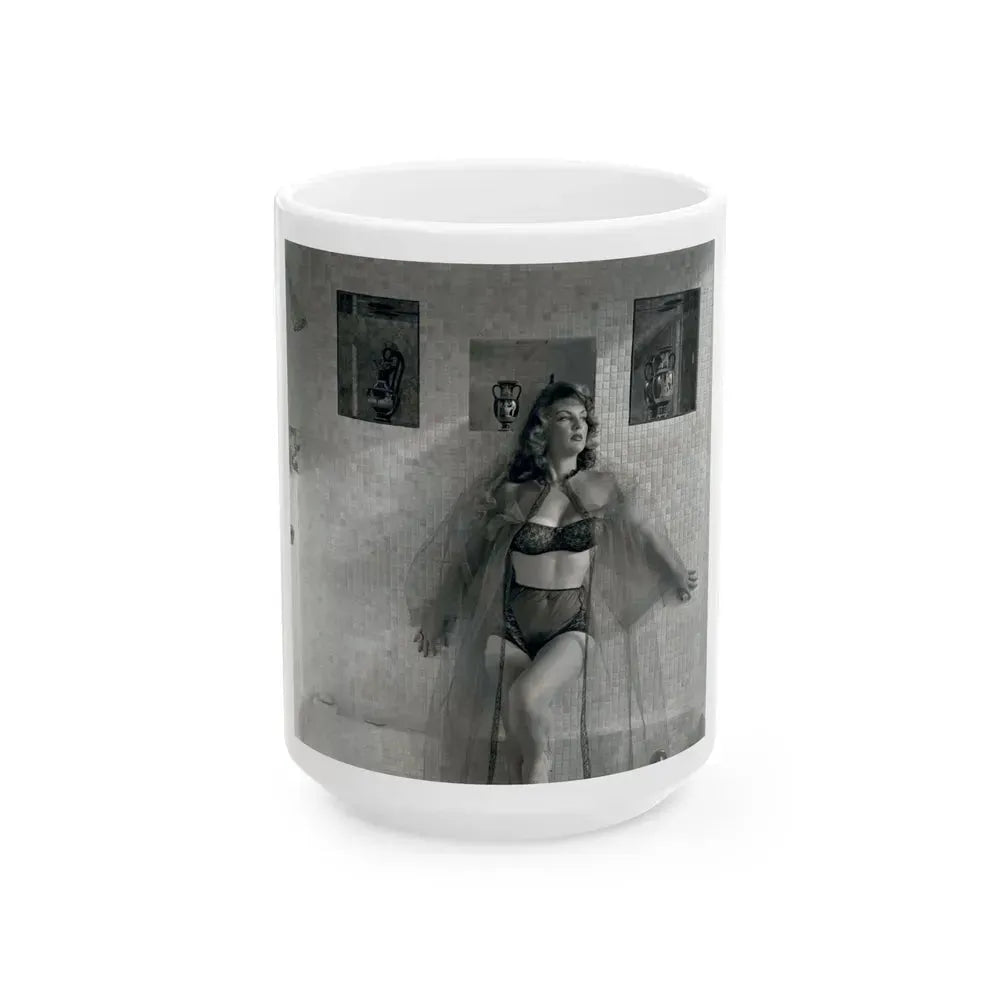 Allison Hayes #228 (Vintage Female Icon) White Coffee Mug 15oz - Go Mug Yourself