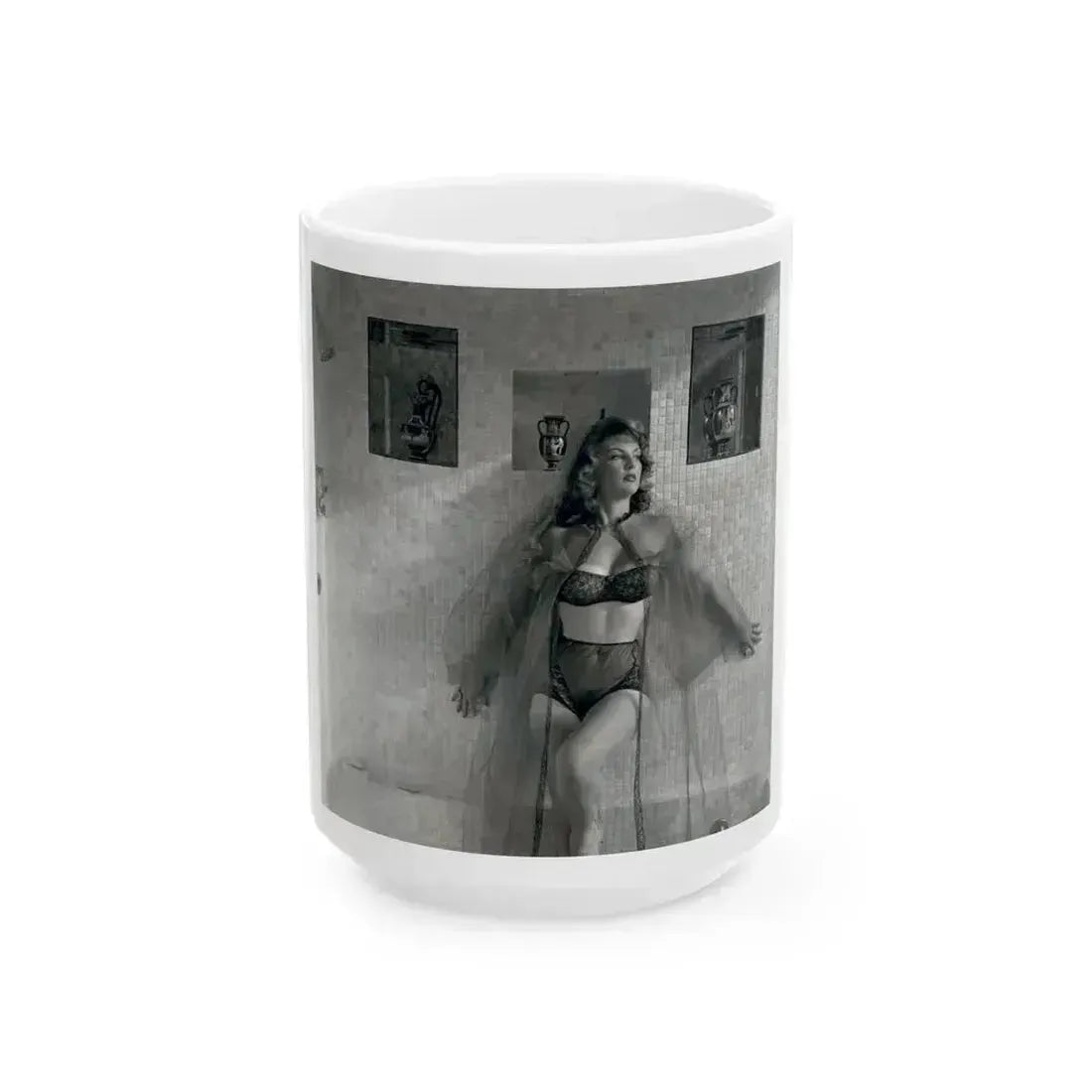 Allison Hayes #228 (Vintage Female Icon) White Coffee Mug 15oz - Go Mug Yourself