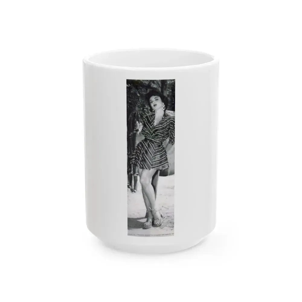 Allison Hayes #23 (Vintage Female Icon) White Coffee Mug 15oz - Go Mug Yourself
