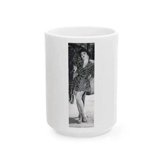 Allison Hayes #23 (Vintage Female Icon) White Coffee Mug 15oz - Go Mug Yourself