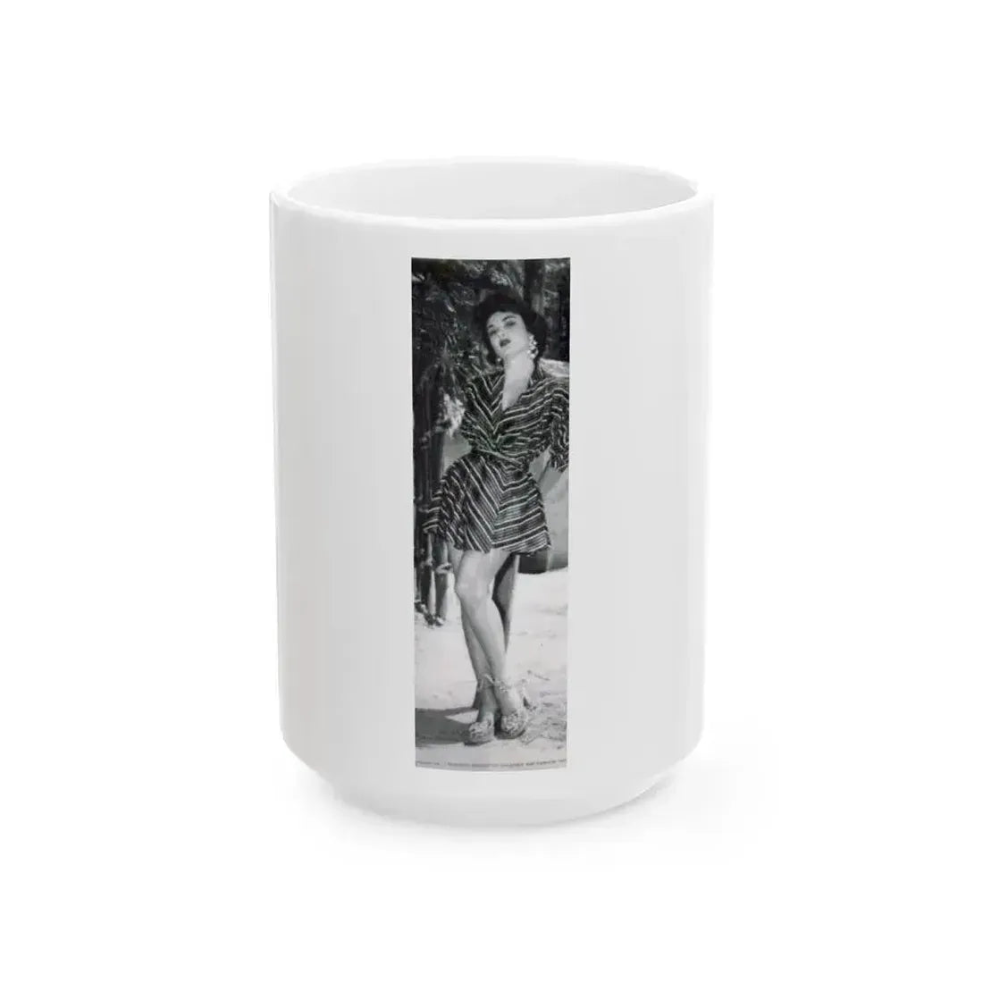 Allison Hayes #23 (Vintage Female Icon) White Coffee Mug 15oz - Go Mug Yourself