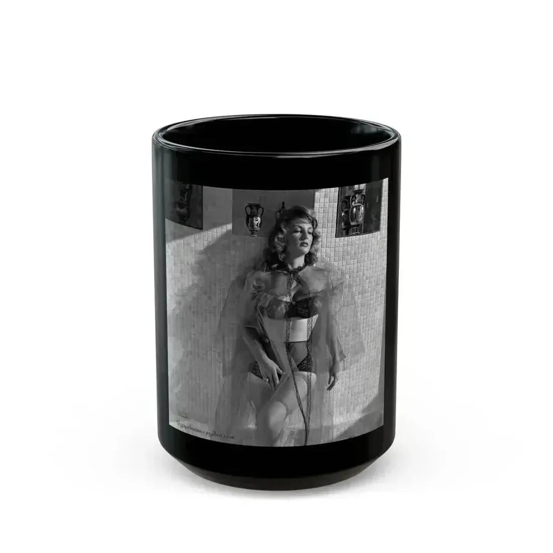 Allison Hayes #237 (Vintage Female Icon) Black Coffee Mug 15oz - Go Mug Yourself
