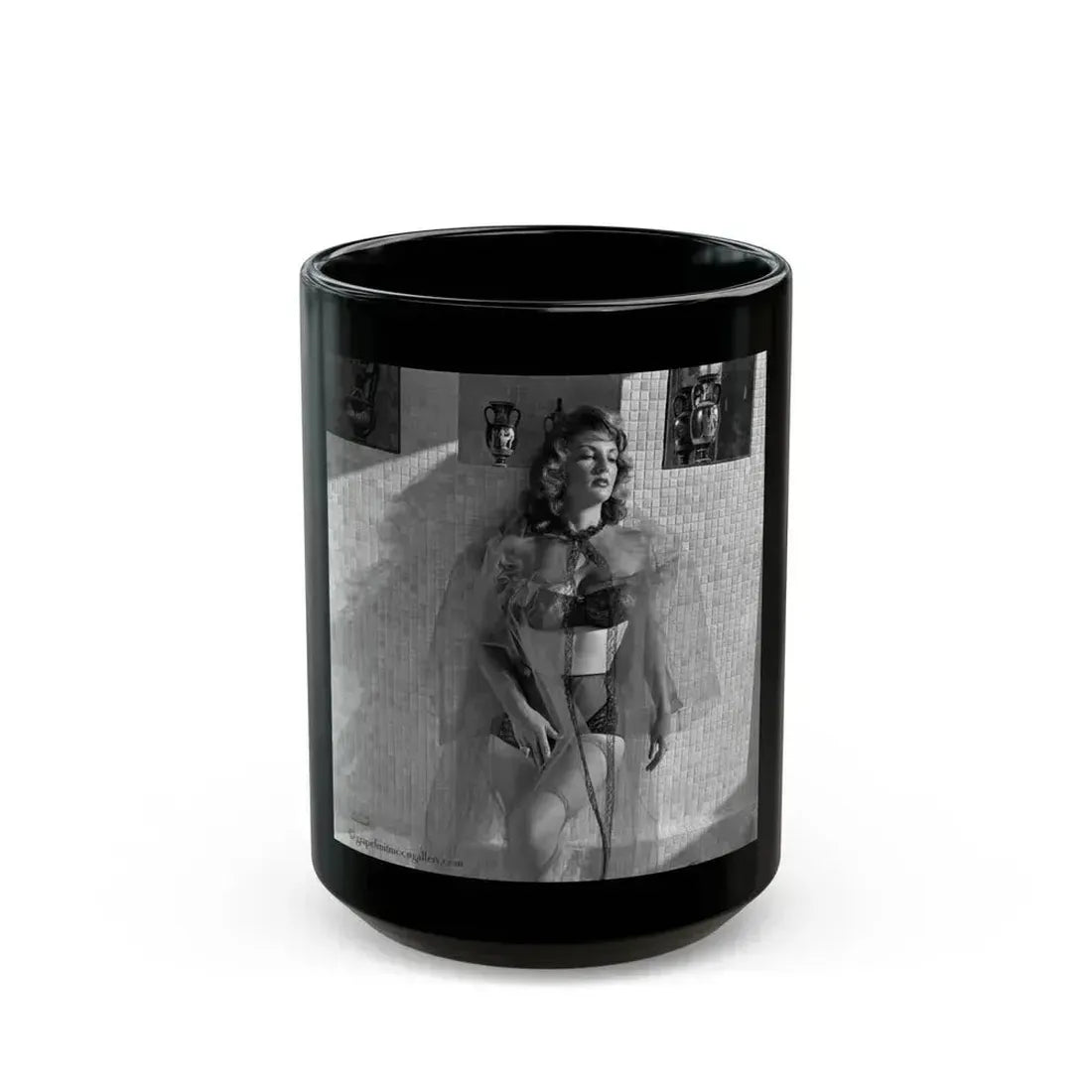 Allison Hayes #237 (Vintage Female Icon) Black Coffee Mug 15oz - Go Mug Yourself