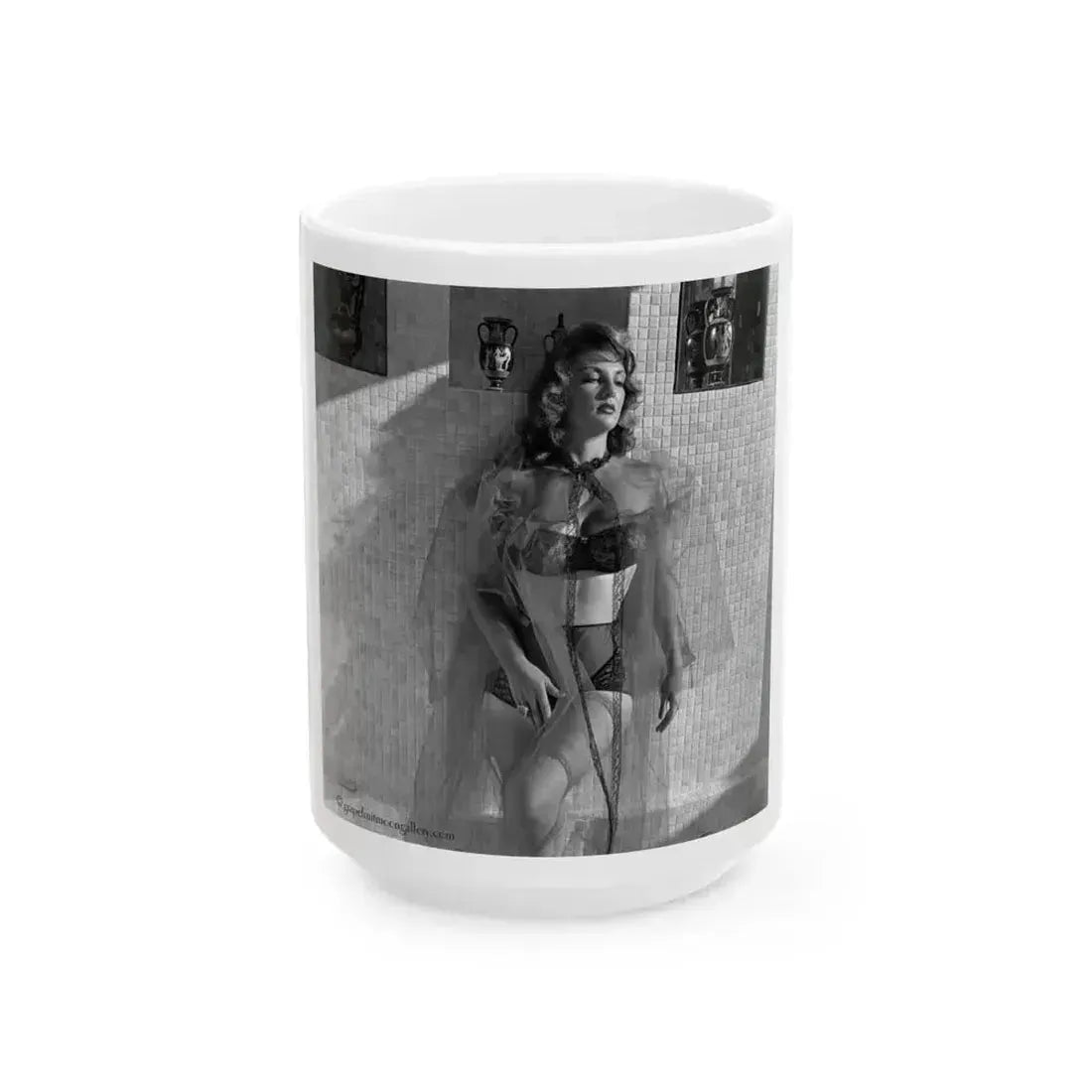 Allison Hayes #237 (Vintage Female Icon) White Coffee Mug 15oz - Go Mug Yourself
