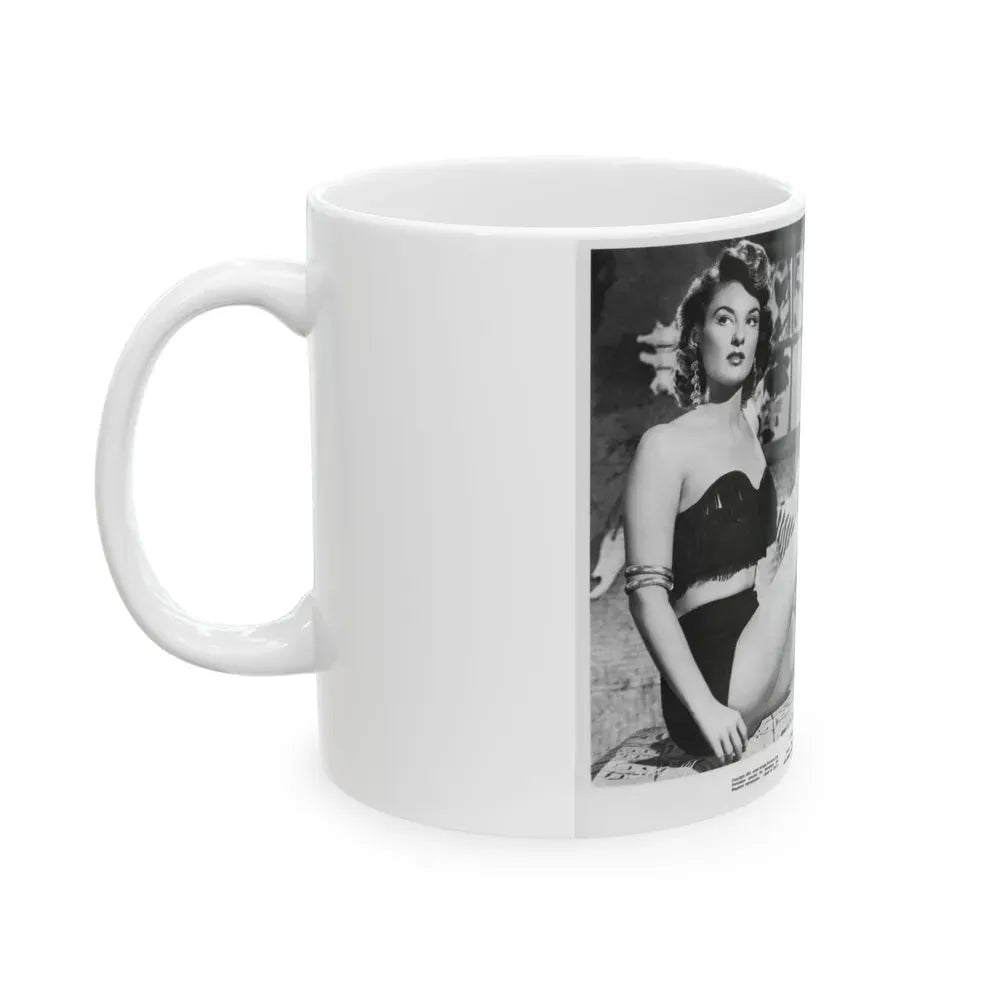 Allison Hayes #31 - Full Body B&W 8x10 HQ Photo Re-Print for ''The Disembodied' '57 Cheesecake Pin-Up Promo Pic (Vintage Female Icon) White Coffee Mug - Go Mug Yourself