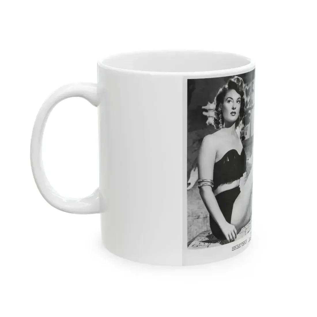 Allison Hayes #31 - Full Body B&W 8x10 HQ Photo Re-Print for ''The Disembodied' '57 Cheesecake Pin-Up Promo Pic (Vintage Female Icon) White Coffee Mug - Go Mug Yourself