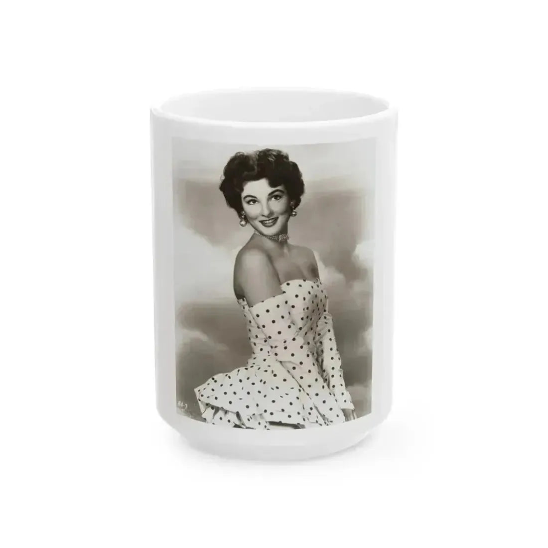 Allison Hayes #48 (Vintage Female Icon) White Coffee Mug 15oz - Go Mug Yourself