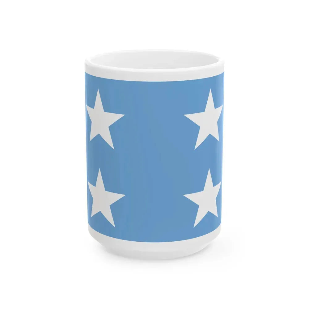 Almirante de la armada Argentina bandera (Argentina) White Coffee Mug 15oz - Go Mug Yourself