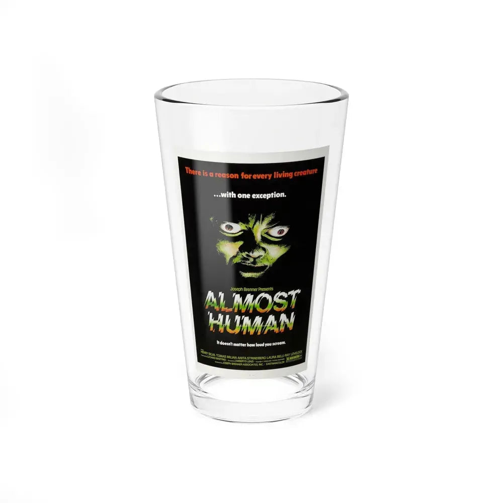 ALMOST HUMAN 1974 Movie Poster - Pint Glass 16oz 16oz - Go Mug Yourself