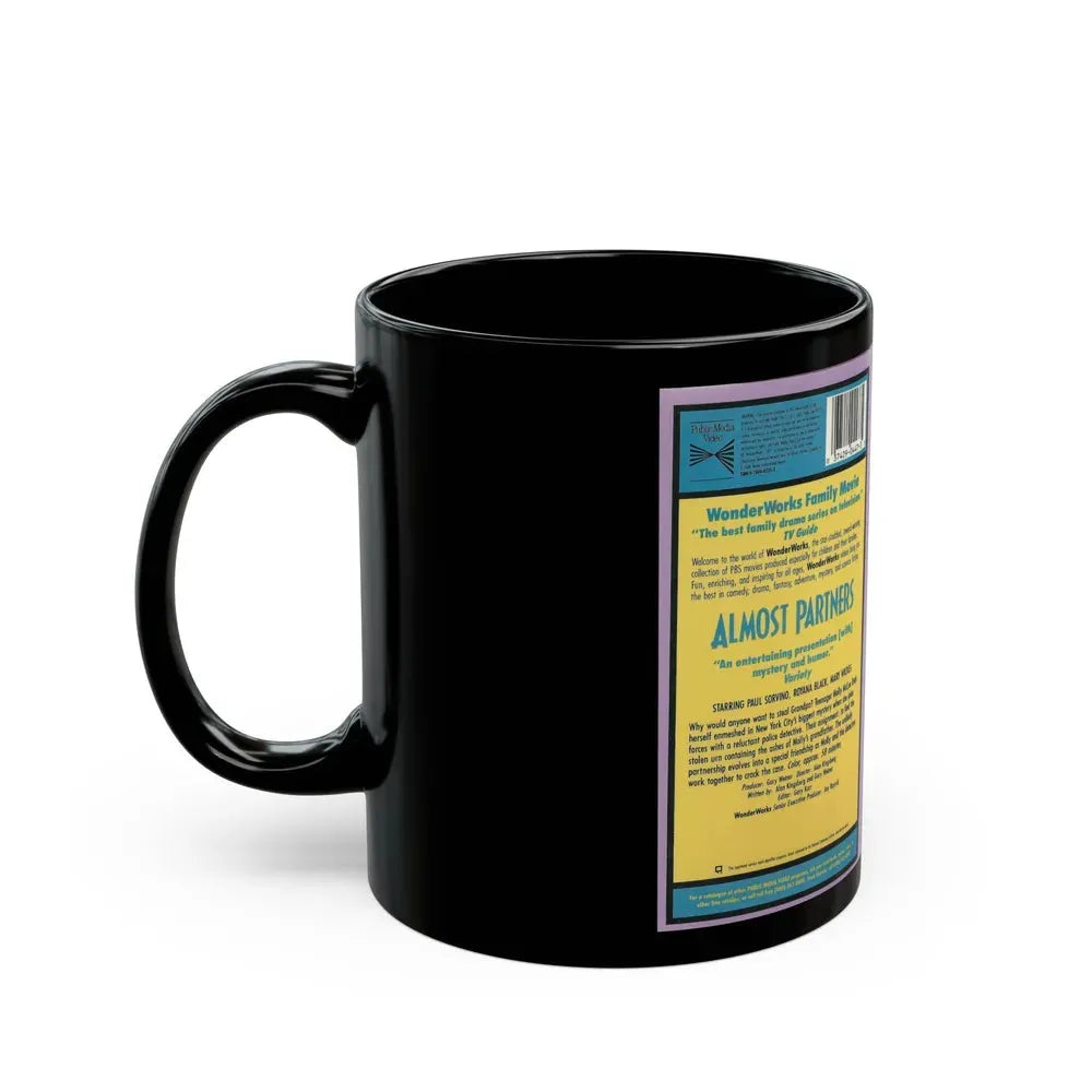 ALMOST PARTNERS WONDERWORKS FAMILY MOVIE (VHS COVER) - Black Coffee Mug - Go Mug Yourself