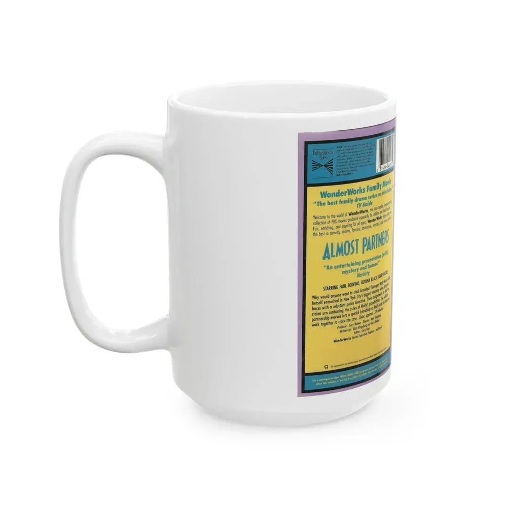 ALMOST PARTNERS WONDERWORKS FAMILY MOVIE (VHS COVER) - White Coffee Mug - Go Mug Yourself