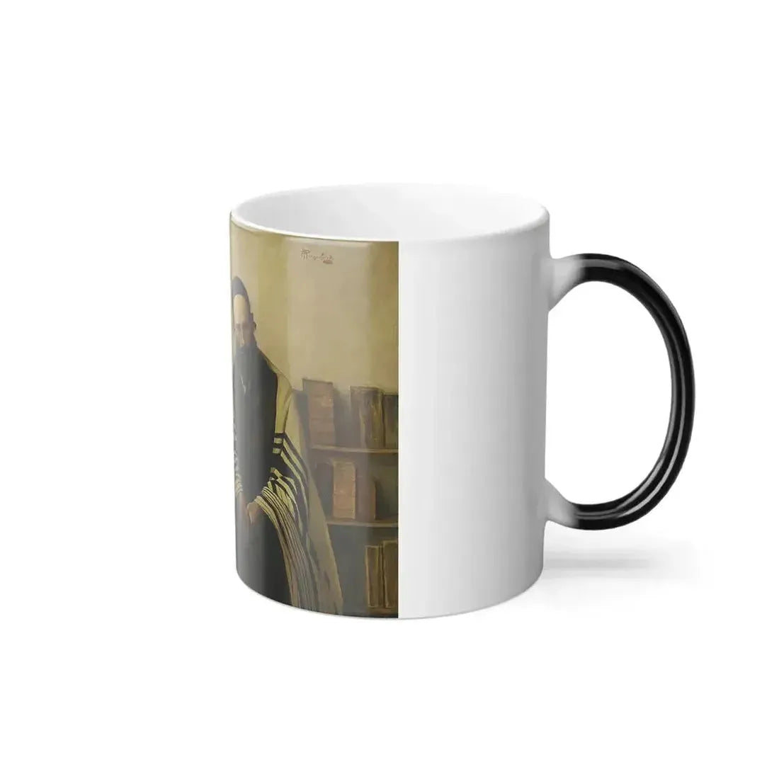 Alois Heinrich Priechenfried (1867-1933) A scholar in his study - oil on panel - Color Changing Mug 11oz - Go Mug Yourself
