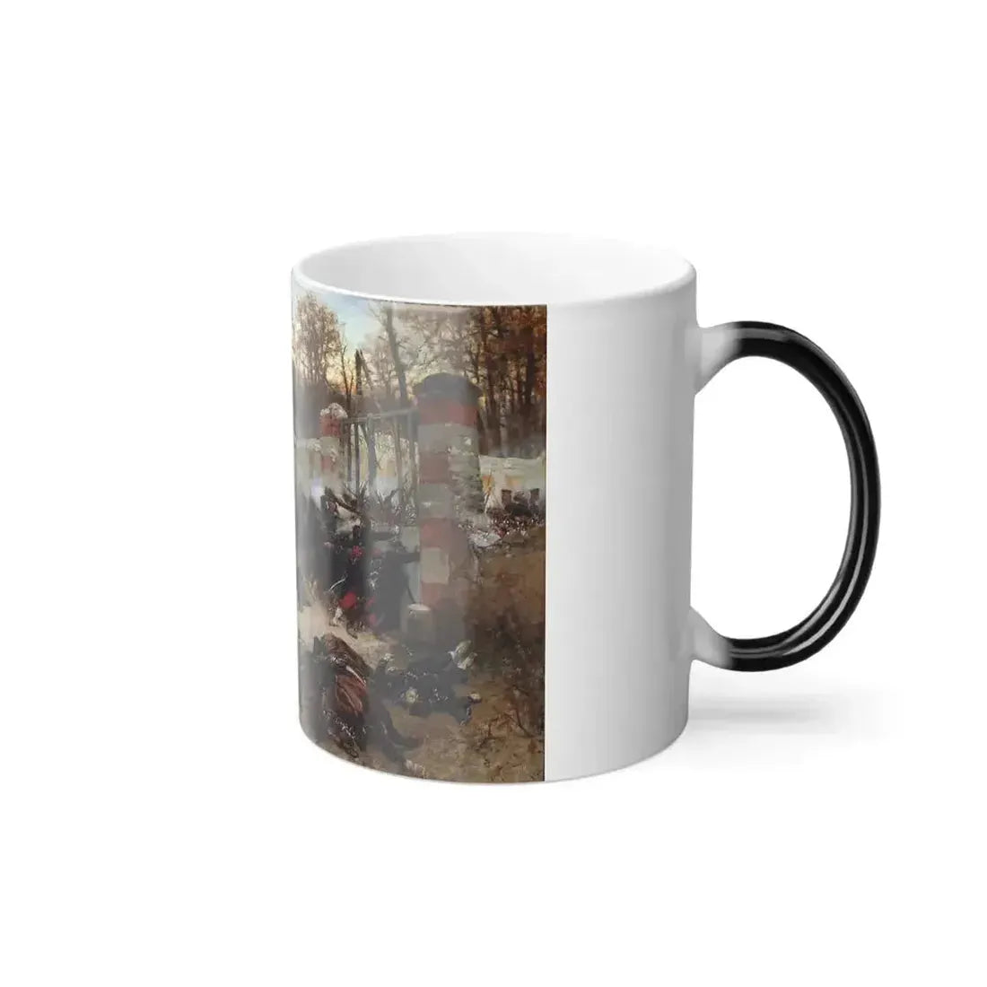 Alphonse Marie De Neuville (1835-1885) Defence of Longboyau's gate, chateau of Buzenval on Octobre 21st -0 - Color Changing Mug 11oz - Go Mug Yourself