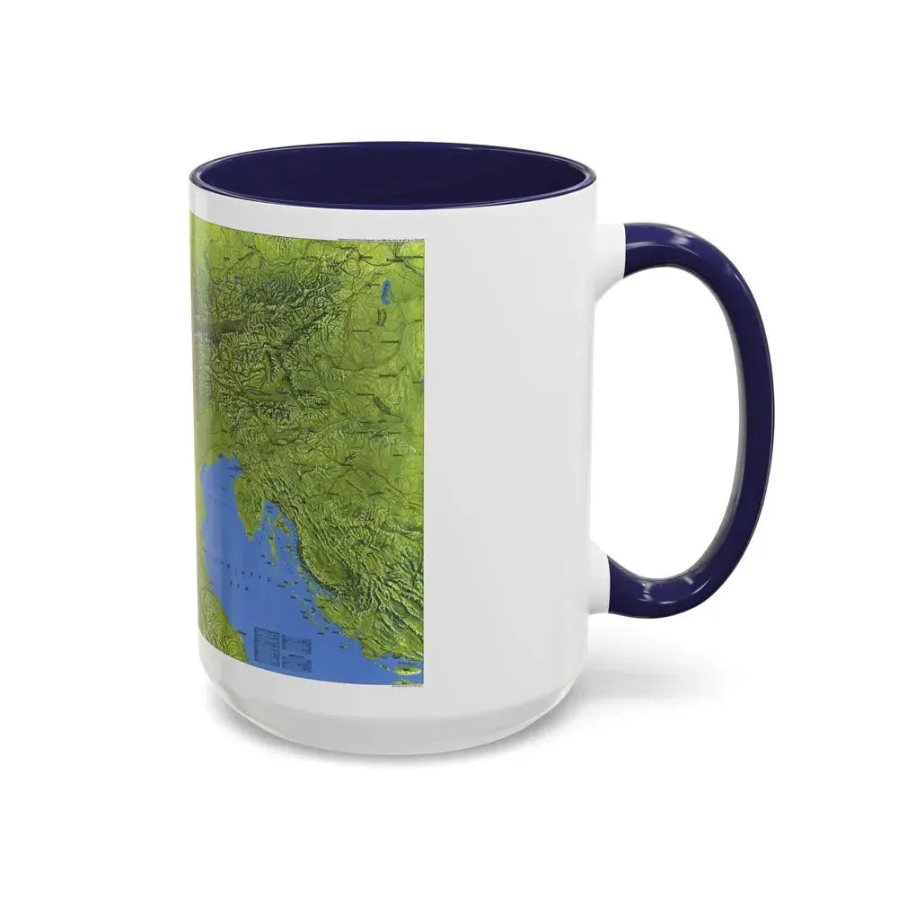 Alps, The (1985) (Map) Accent Coffee Mug - Go Mug Yourself