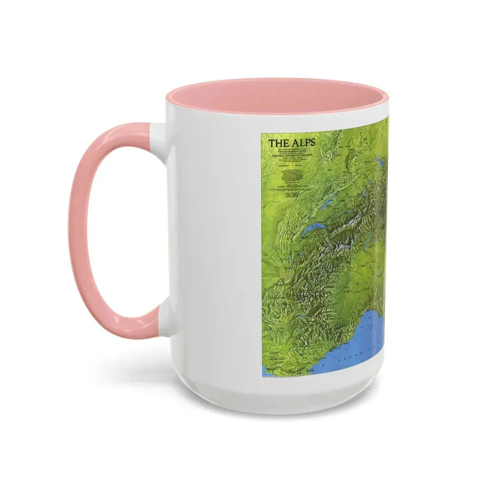 Alps, The (1985) (Map) Accent Coffee Mug - Go Mug Yourself