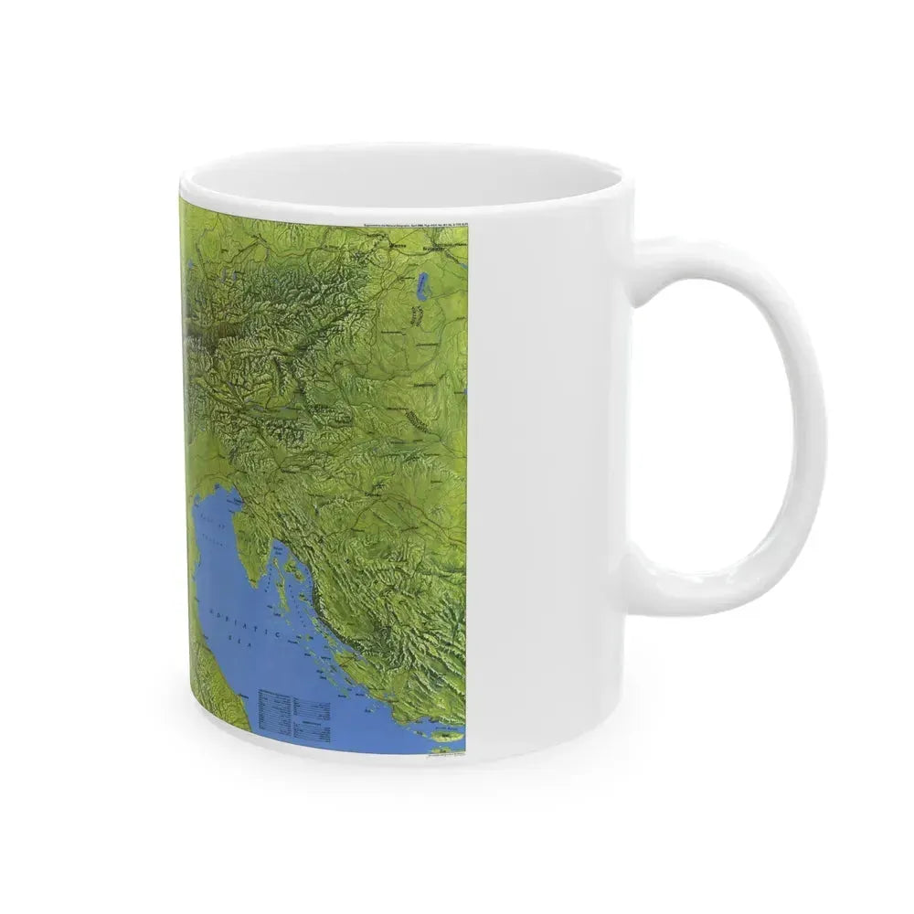 Alps, The (1985) (Map) White Coffee Mug - Go Mug Yourself