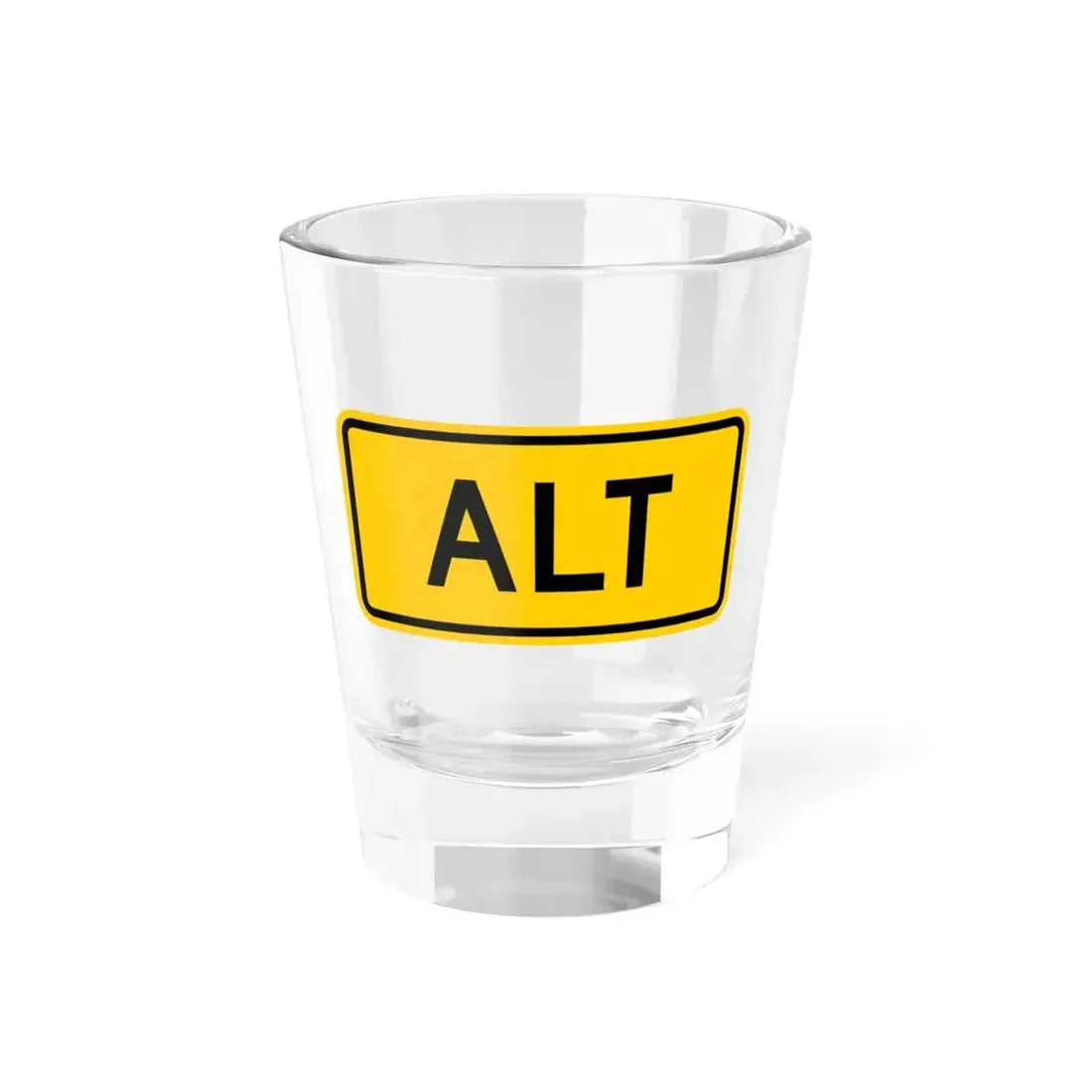 Alt plate Wyoming (Wyoming) (Road Sign) Shot Glass 1.5oz 1.5oz - Go Mug Yourself