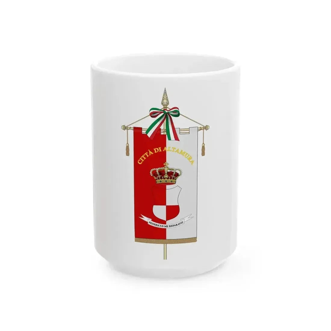 Altamura-Gonfalone (Italy) White Coffee Mug 15oz - Go Mug Yourself