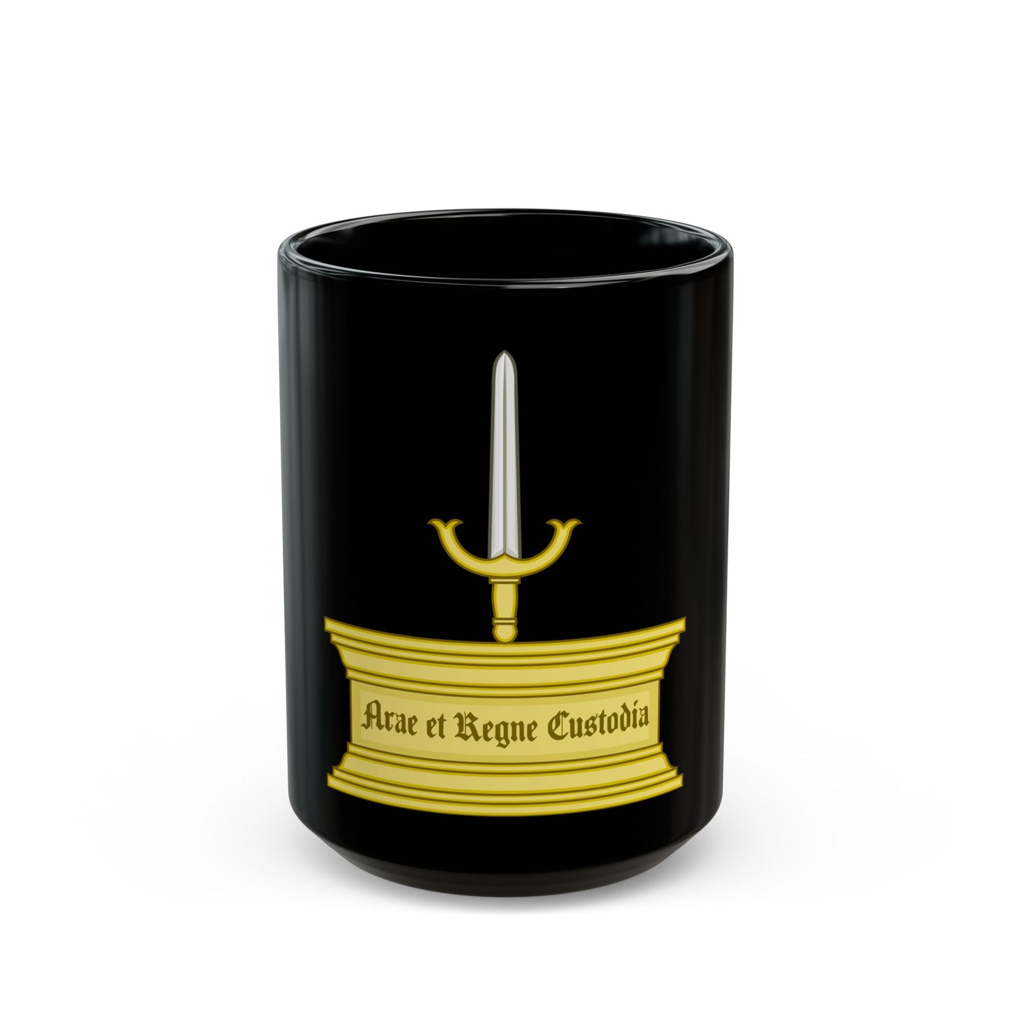 Altar and Sword Badge of Mary I - Black Coffee Mug-15oz-Go Mug Yourself