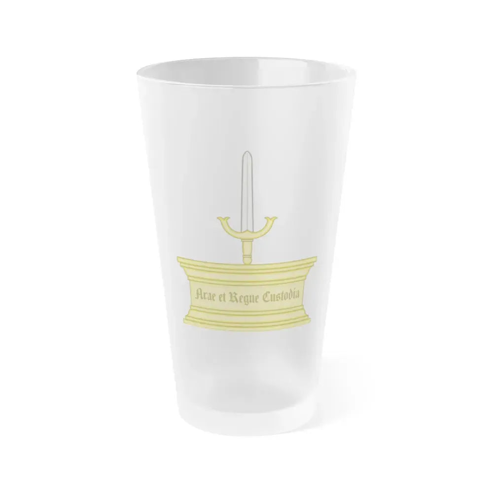 Altar and Sword Badge of Mary I - Frosted Pint Glass 16oz 16oz Frosted - Go Mug Yourself