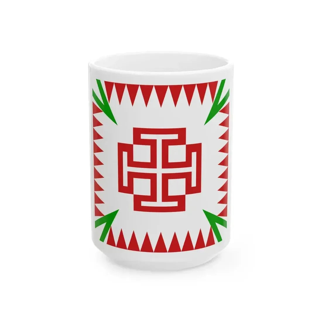 Alternate Flag of the Fatherlandic Front (Austria) White Coffee Mug 15oz - Go Mug Yourself