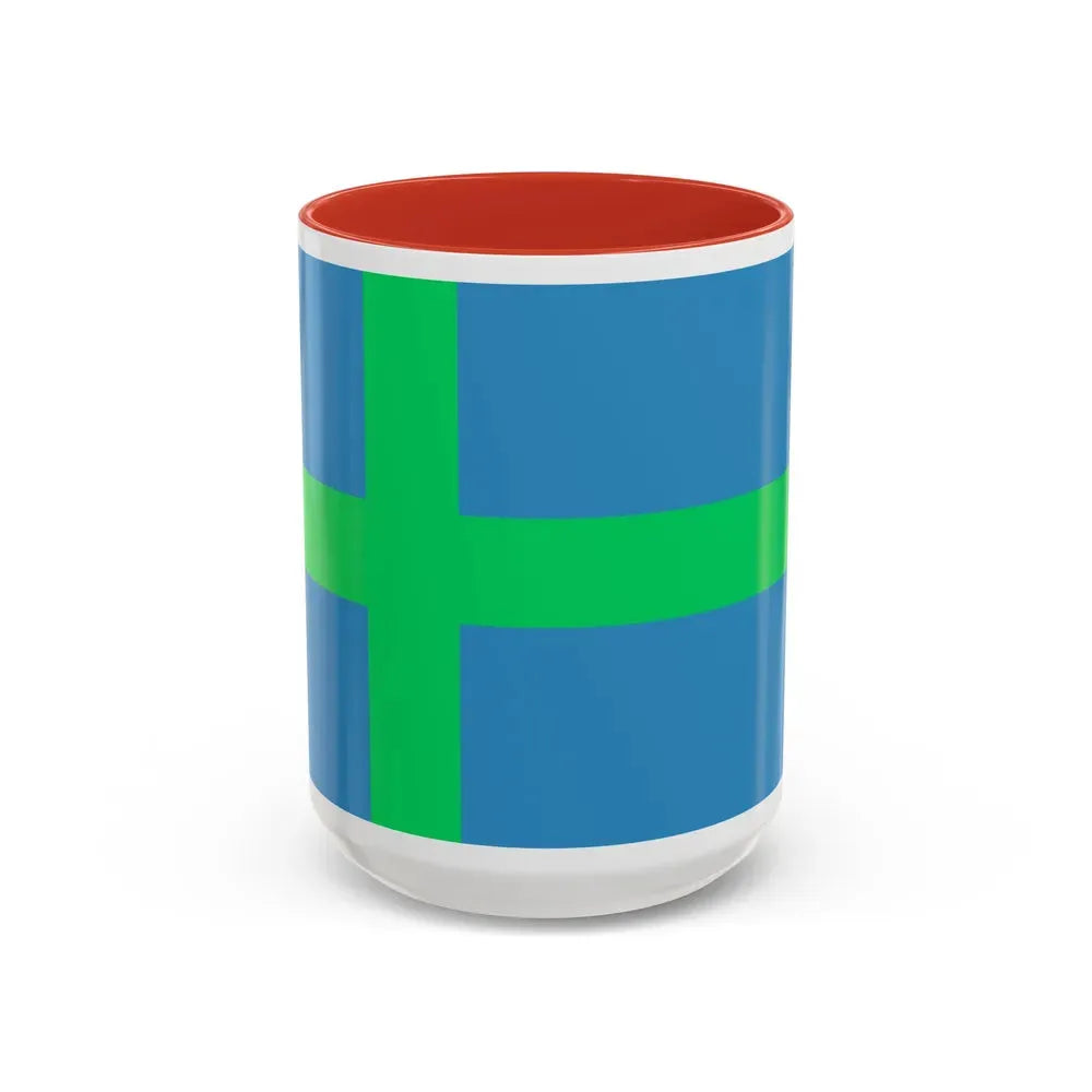 Alternate flag of Votes Estonia - Accent Coffee Mug 15oz Red - Go Mug Yourself