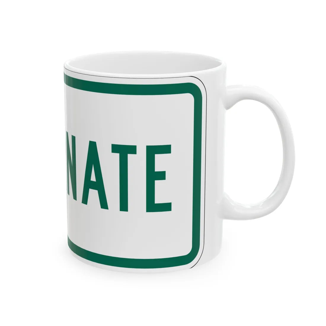 Alternate plate Vermont (Vermont) (Road Sign) White Coffee Mug - Go Mug Yourself